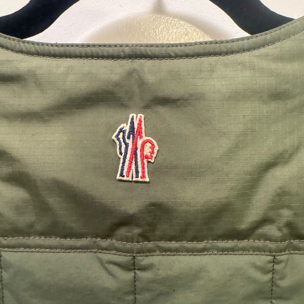 Mocler Grenoble Green and Tan Quilted Vest - Picture 3 of 8